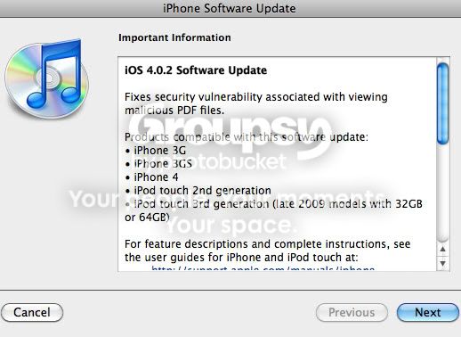 iOS 4 Update